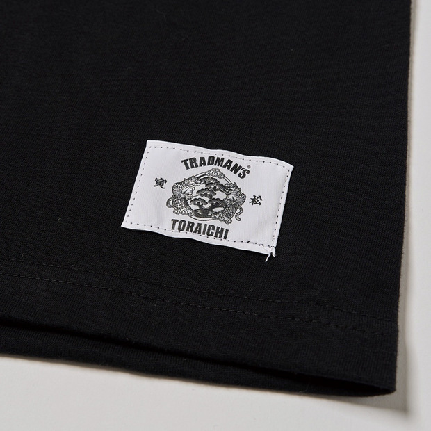 【寅壱 × TRADMAN'S BONSAI】crew neck T-shirts　BLACK 詳細画像